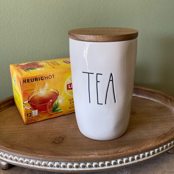 Rae Dunn Kitchen Rae Dunn Tea Canister With Wooden Seal Lid Euc